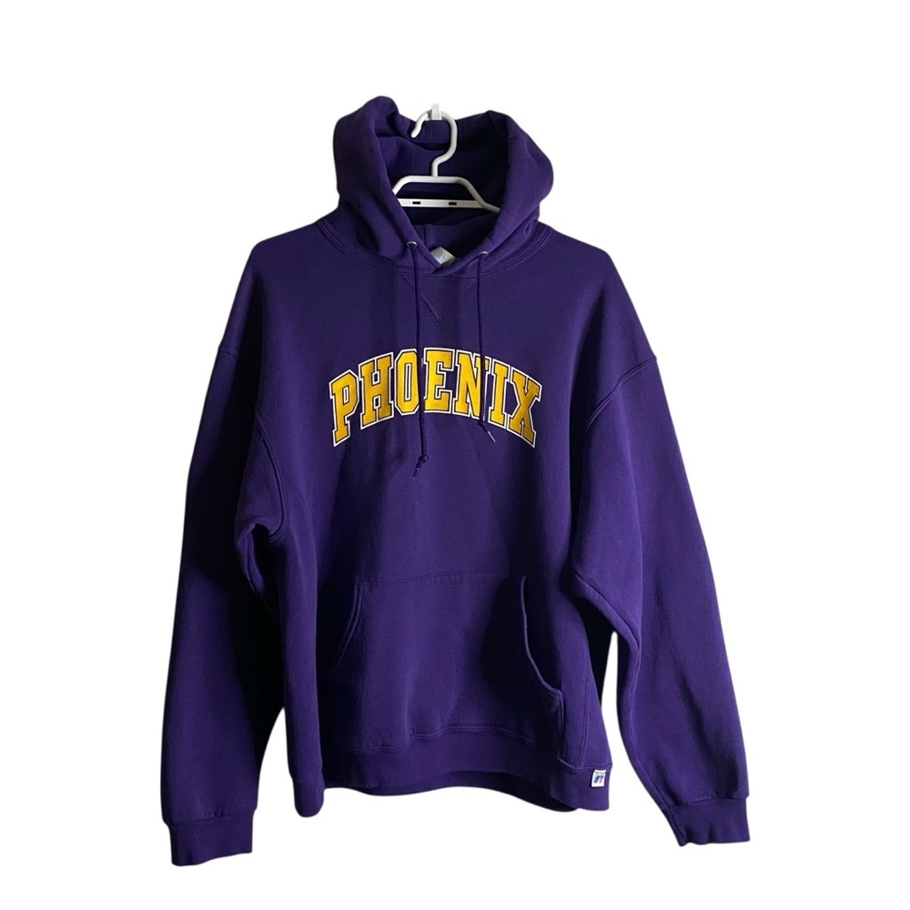 Russell Athletic Purple Phoenix Volleyball Graphic Print Sweatshirt Hoodie